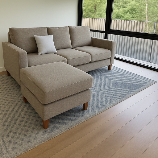 Sillon italiano (180x90, Pana Antimanchas Floyd 330 – Beige, Sin apoyabrazos)