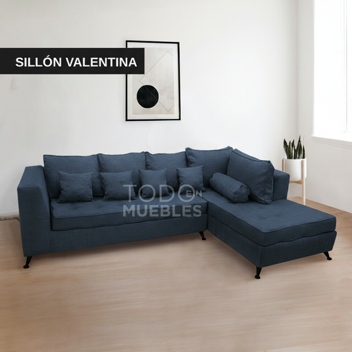 Sillón Valentina (250x160, Lino (Spazio) – Petroleo, Lado izquierdo mirando de frente)