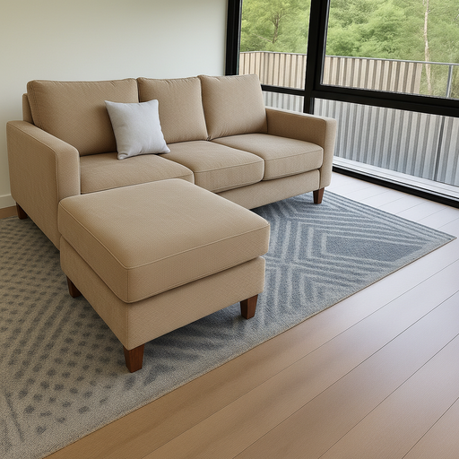Sillon italiano (180x90, Pana Cross – Beige, Sin apoyabrazos)
