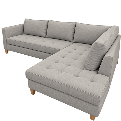 Sillón Faraón (280x180, Pana Cross – Plata, Lado derecho mirando de frente)