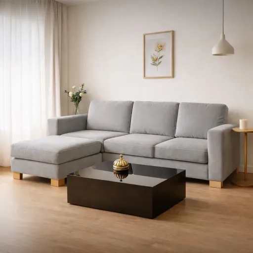 Sillón Italiano con vivos (210x90, Pana Cross – Beige, Con apoyabrazos)