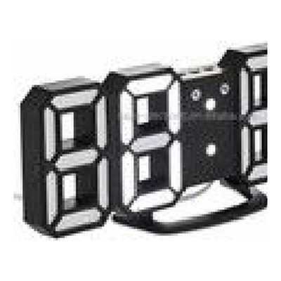 [443434260] Reloj Despertador Negro 3D Luz LED